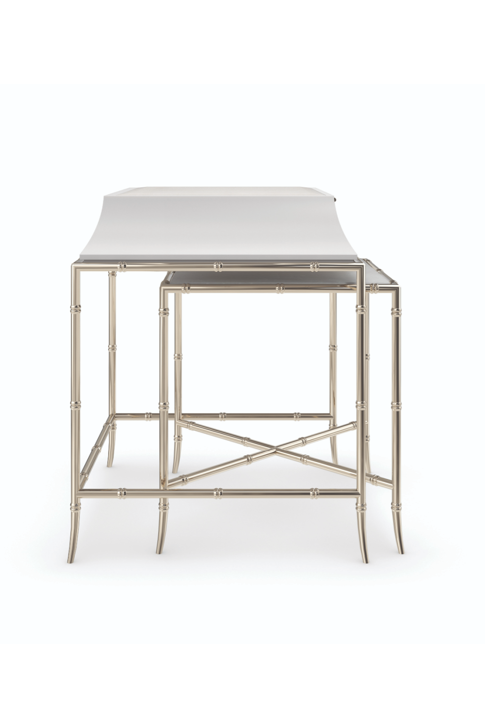 White Marble Nesting Side Table S | Caracole Ceylon | Oroa.com