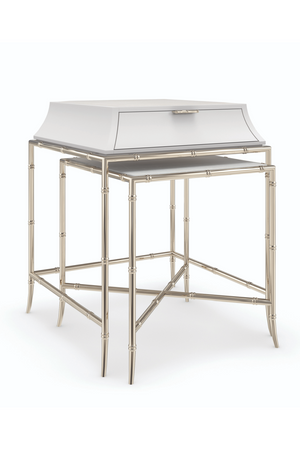 White Marble Nesting Side Table S | Caracole Ceylon | Oroa.com