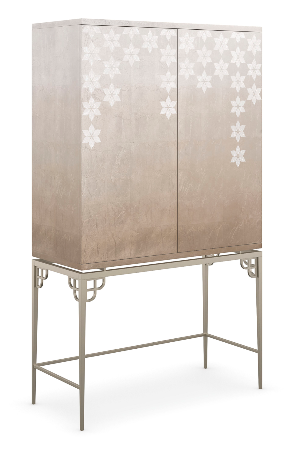 Silver Leaf Bar Cabinet | Caracole Oleander | Oroa.com