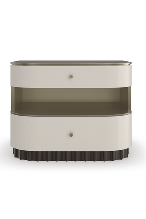 Cream Fluted Nightstand | Caracole Deep Sleep | Oroa.com
