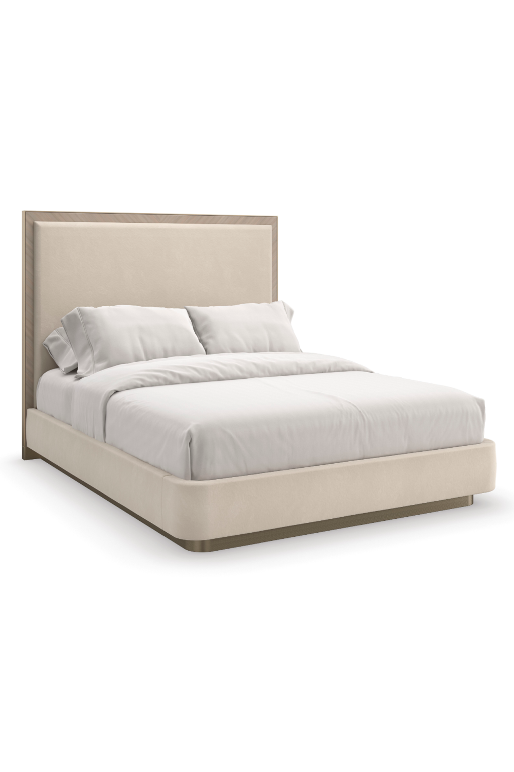 Cream Modern Minimalist Bed | Caracole Anthology | Oroa.com