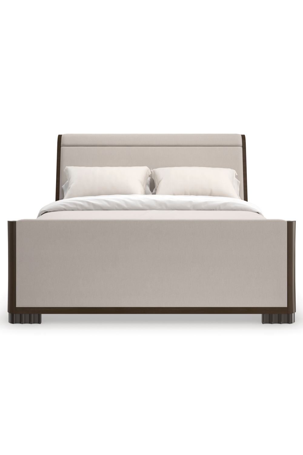 Dark Brown Modern Bed | Caracole Slow Wave | Oroa.com
