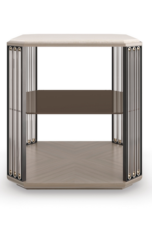 Bronze Glass End Table | Caracole Alloy | Oroa.com