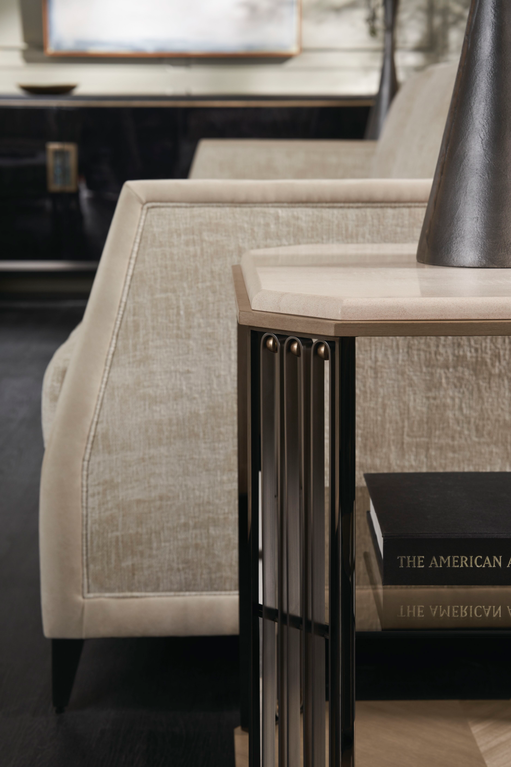 Bronze Glass End Table | Caracole Alloy | Oroa.com