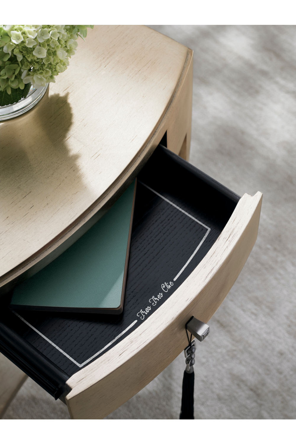 Gold 1-Drawer Accent Table | Caracole Tres, Tres Chic | Oroa.com