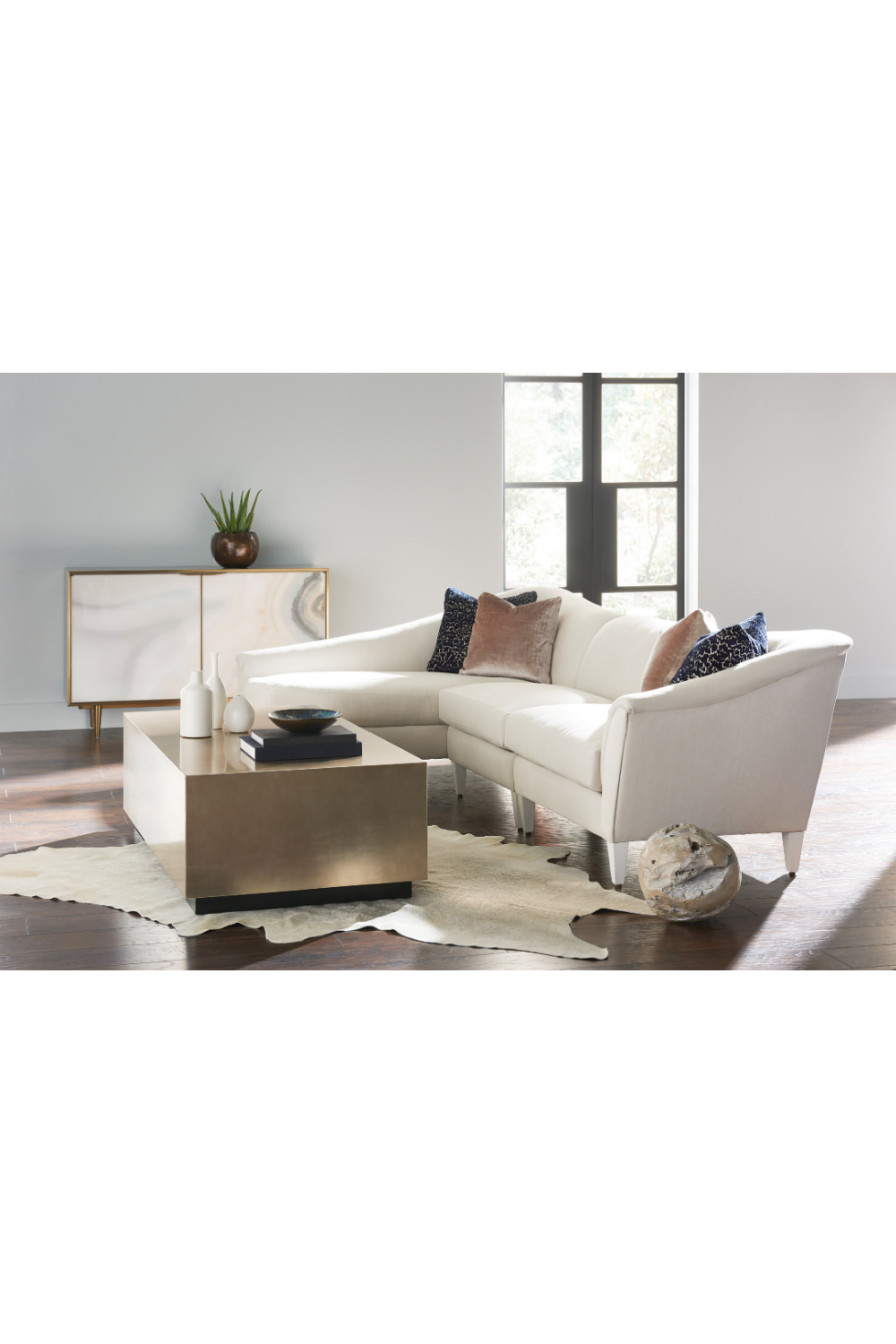 Rectangular Taupe Coffee Table | Caracole Cocktail Couture | Oroa.com