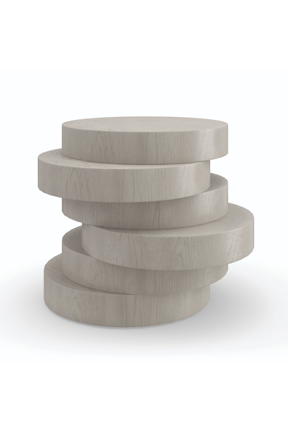 Stacked Oak Discs Side Table | Caracole Rona | Oroa.com