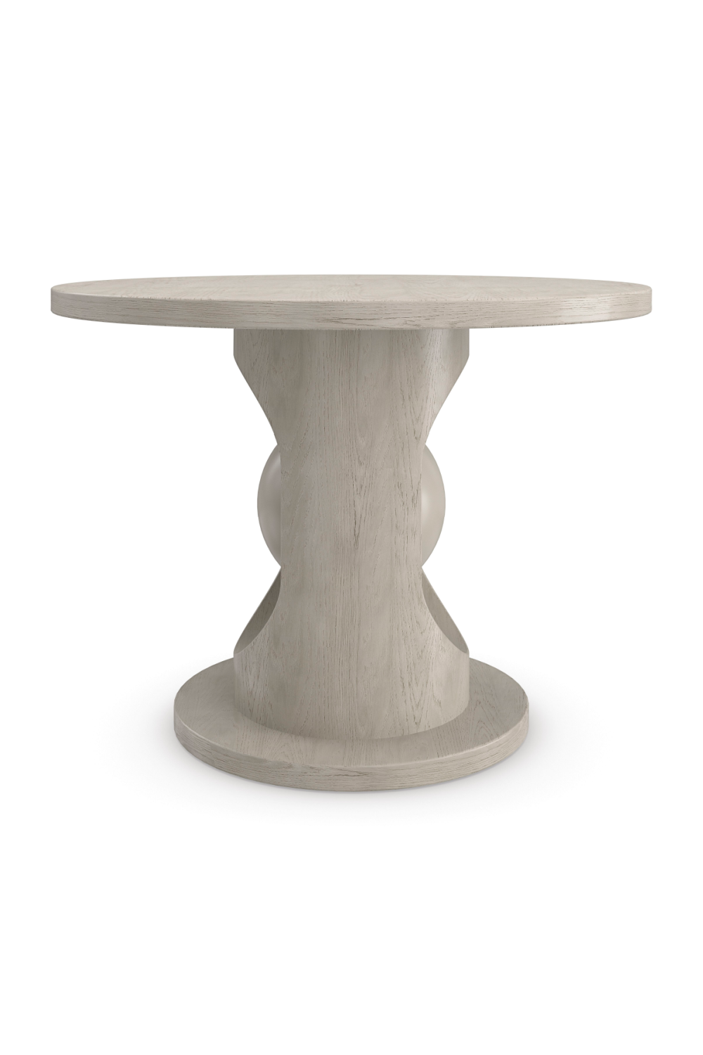 Taupe Pedestal Dining Table | Caracole Pearl | Oroa.com