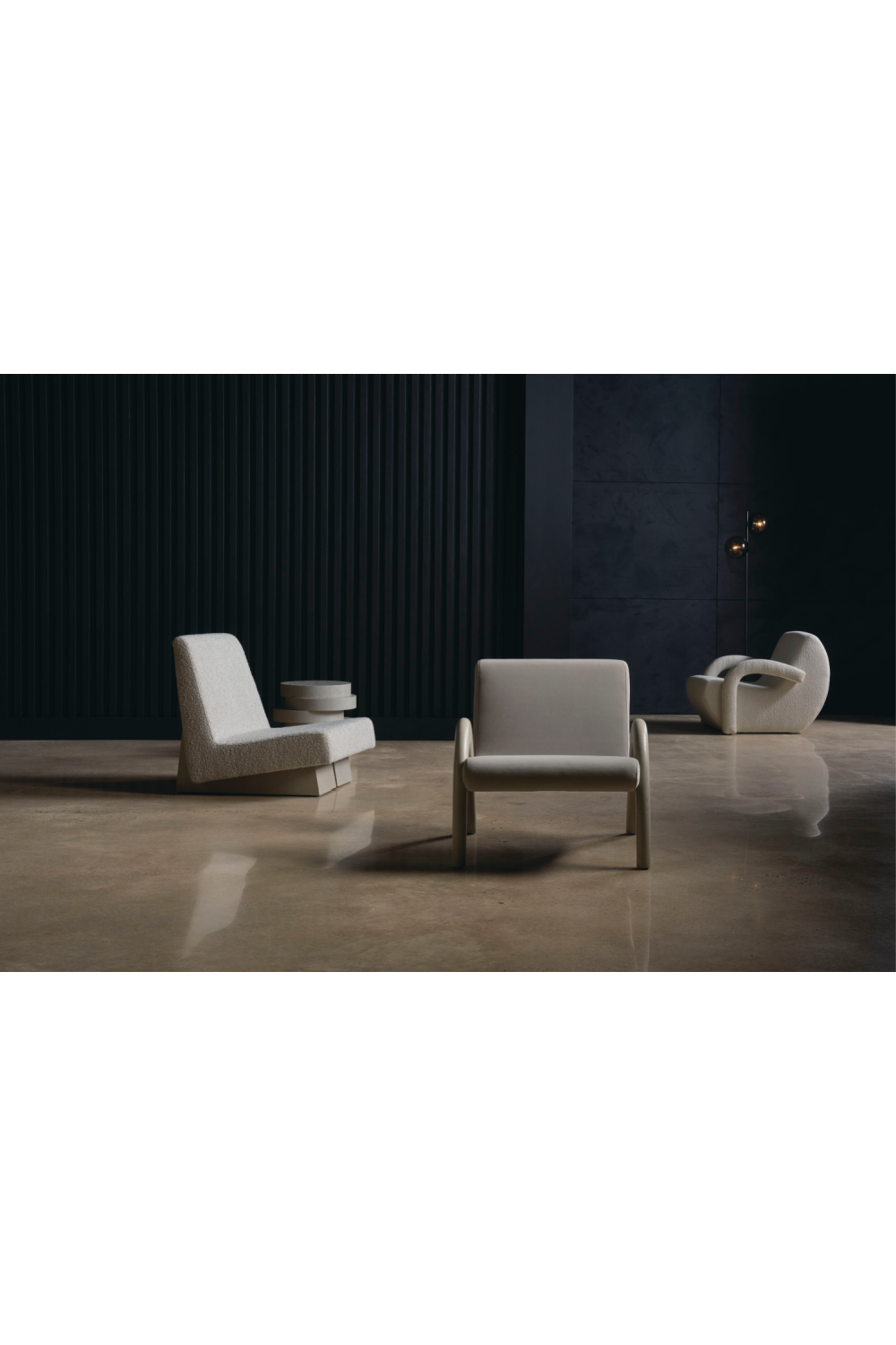 White Bouclé Accent Chair | Caracole Leo | Oroa.com