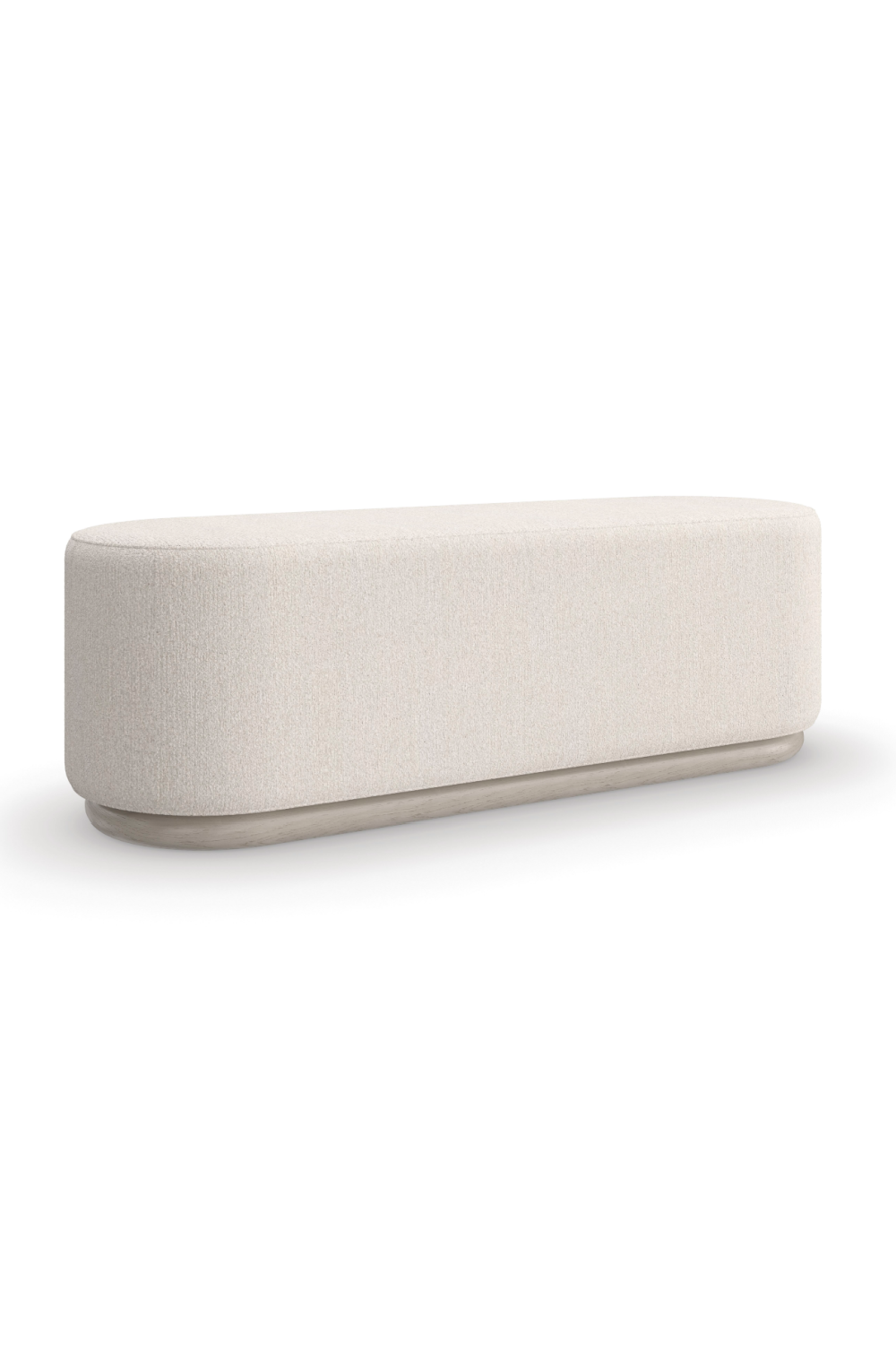 Bouclé Oval Bench | Caracole Asha | Oroa.com