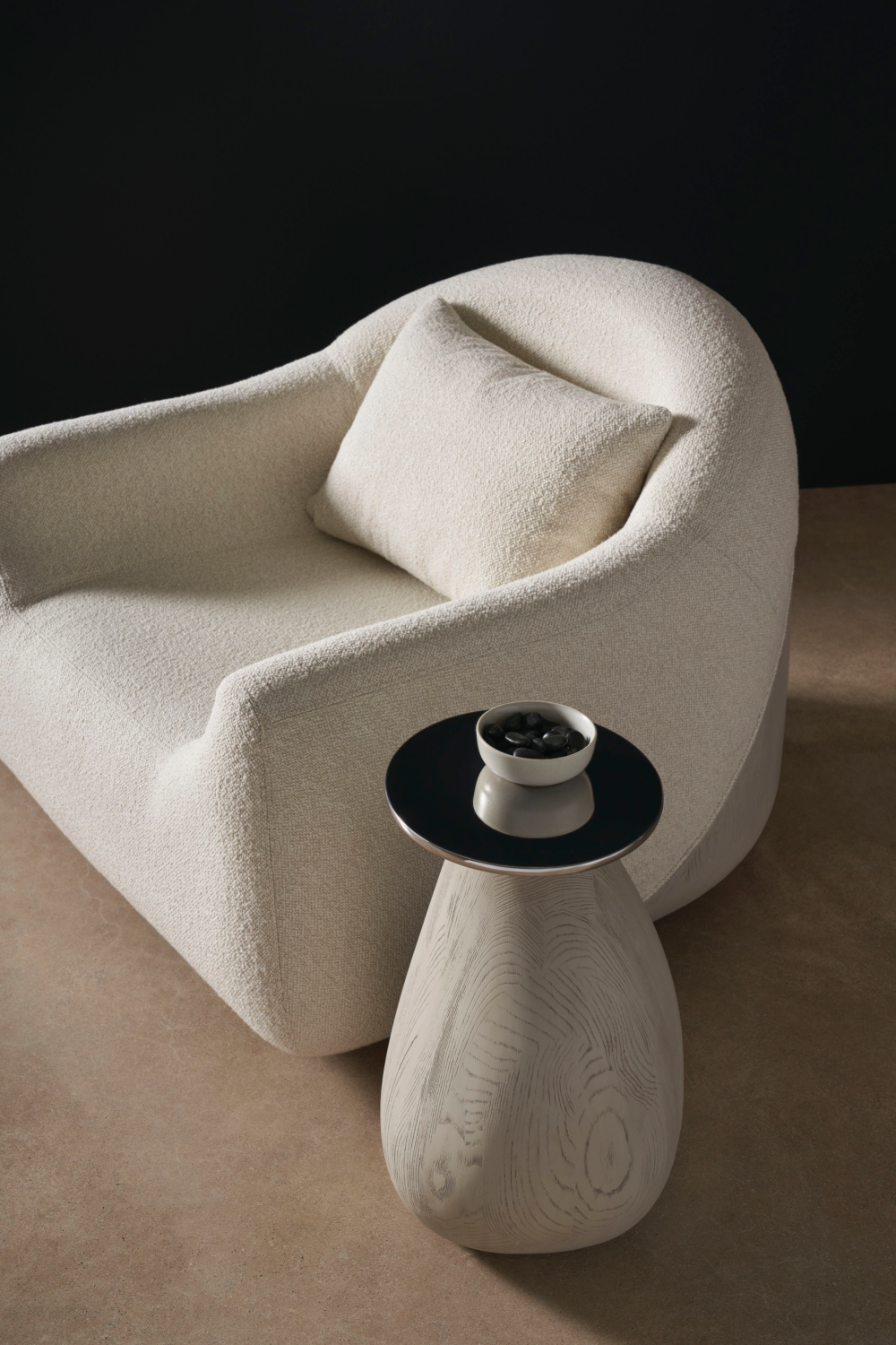 Bouclé Modern Swivel Chair | Caracole Serenity | Oroa.com