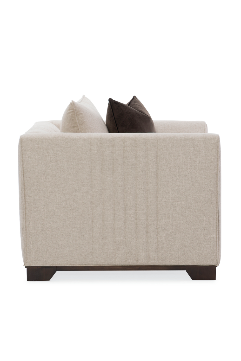 Taupe Linen Lounge Chair | Caracole Moderne | Oroa.com