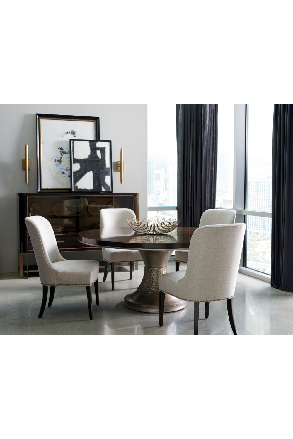 Round Wooden Dining Table | Caracole Moderne | Oroa.com