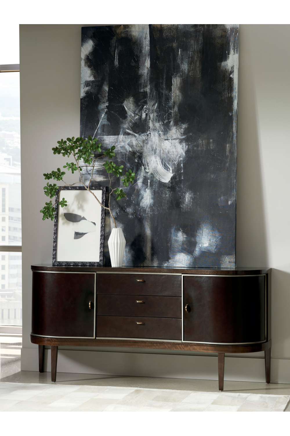 Dark Curved Sideboard | Caracole Moderne | Oroa.com