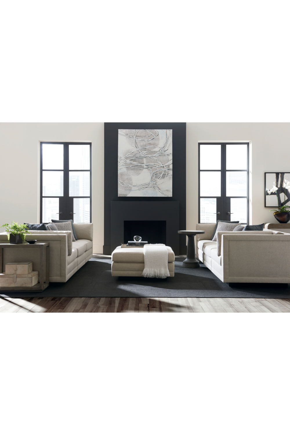 Modern Minimalist Ottoman | Caracole Fusion | Oroa.com