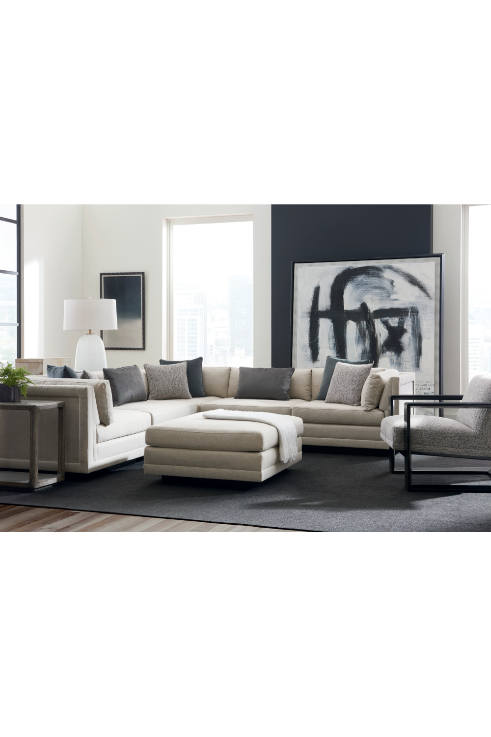 Neutral-Toned Sectional Sofa | Caracole Fusion | Oroa.com