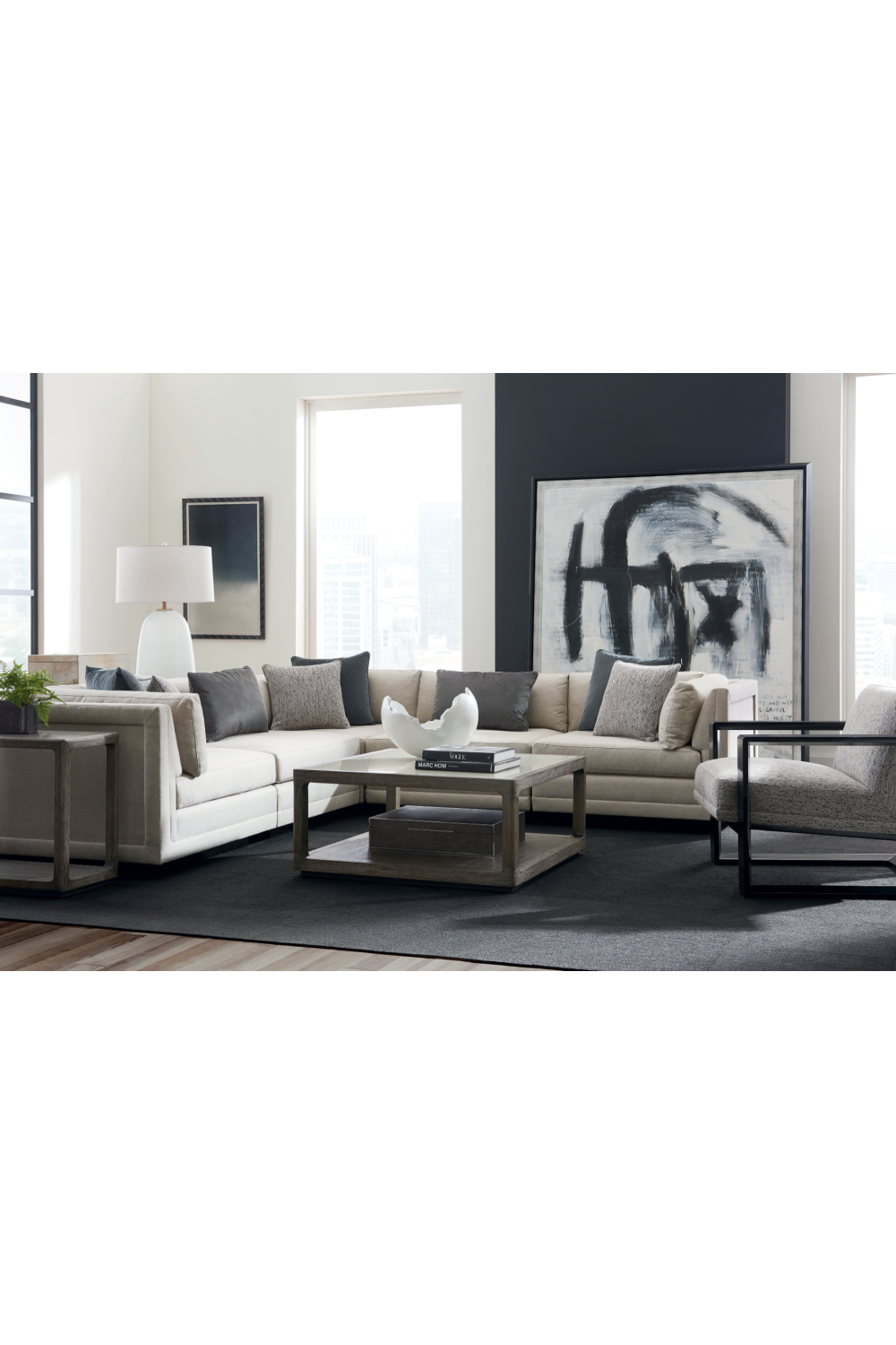 Neutral-Toned Sectional Sofa | Caracole Fusion | Oroa.com