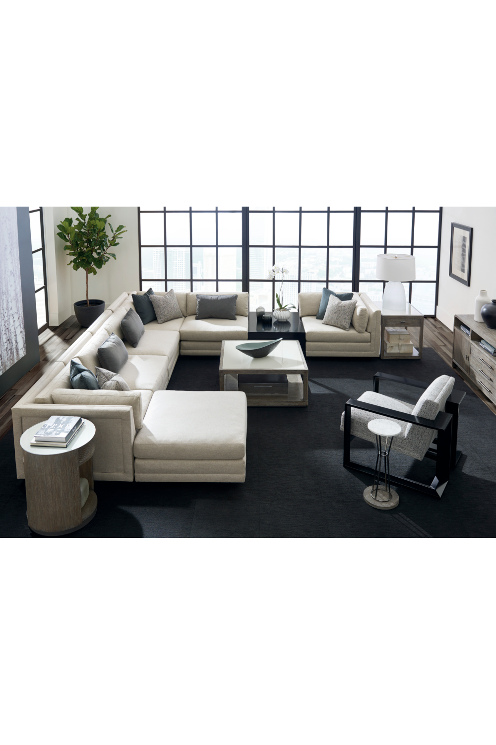 Neutral-Toned Sectional Sofa | Caracole Fusion | Oroa.com