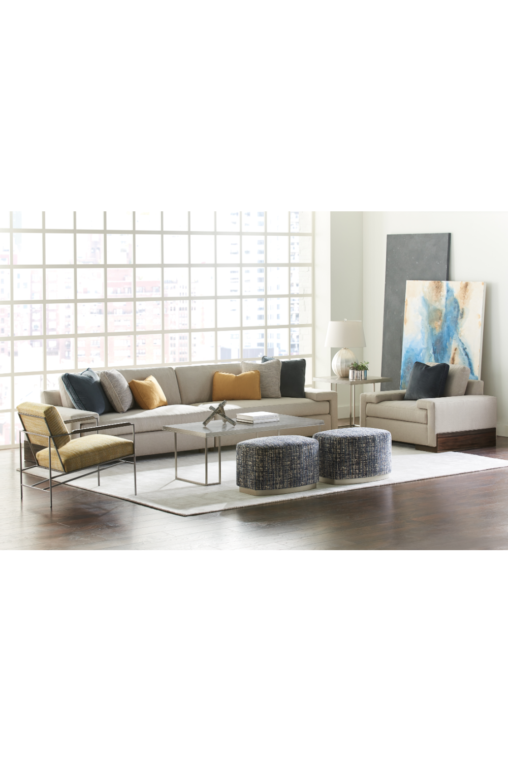 Modern Neutral Accent Chair | Caracole I'm Shelf-ish | Oroa.com