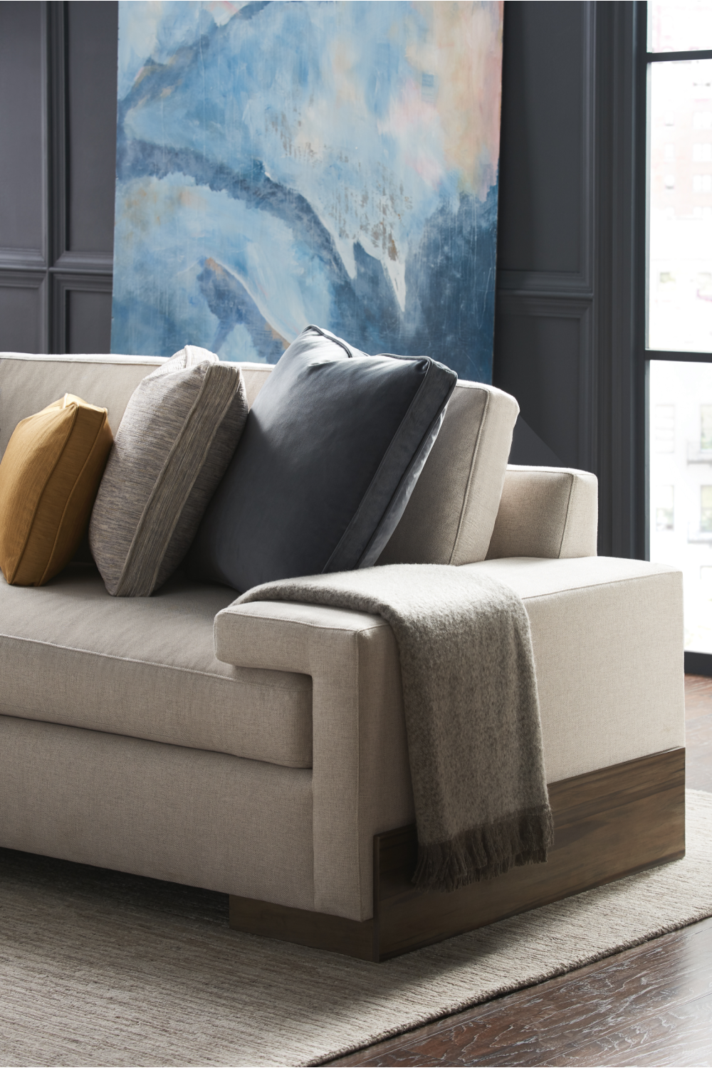 Neutral-Toned Sectional Sofa | Caracole I'm Shelf-Ish | oroa.com