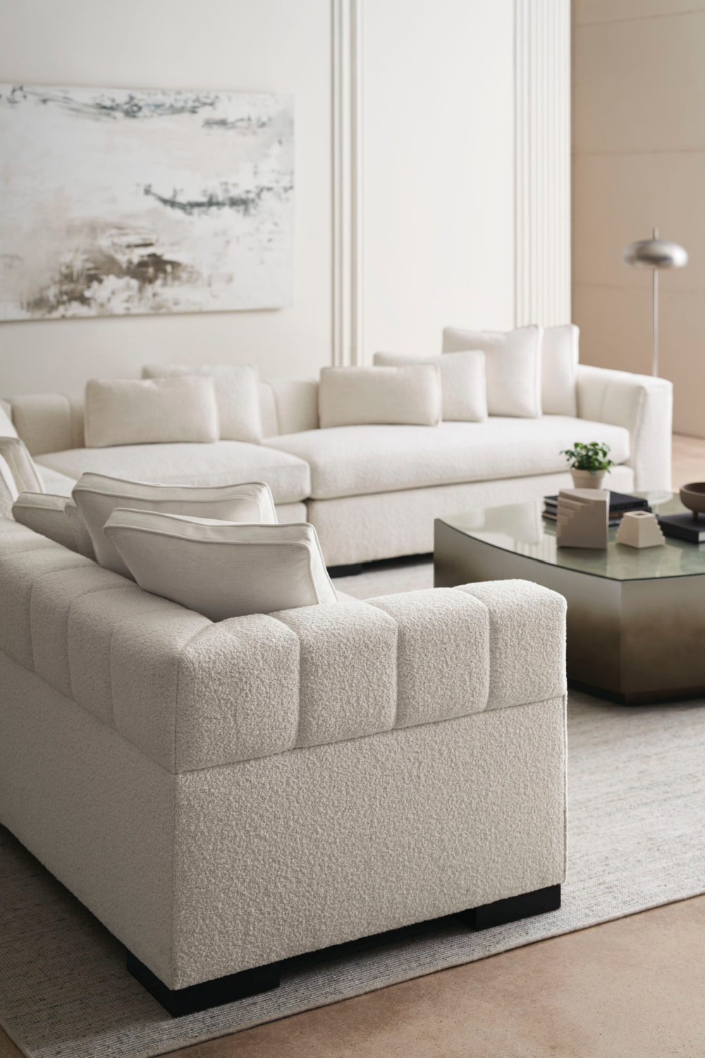 White Modern Loveseat | Caracole Edge | Oroa.com