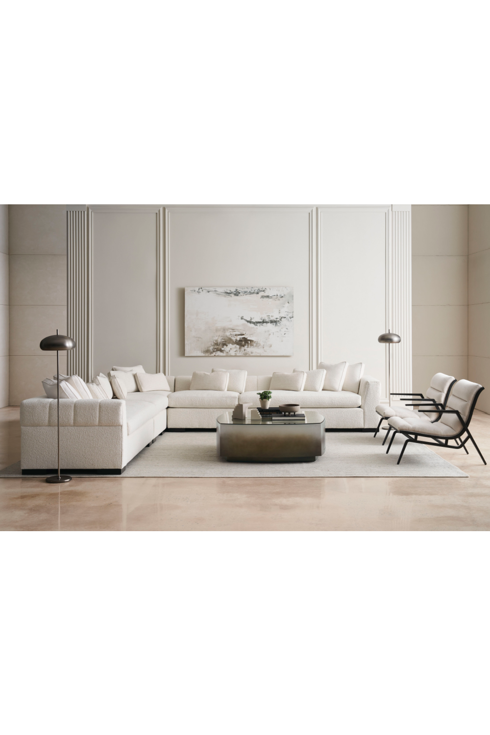 White Modern Loveseat | Caracole Edge | Oroa.com