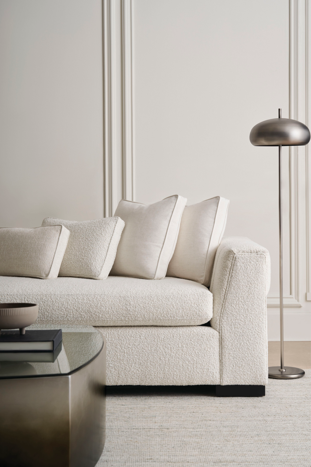 White Modern Loveseat | Caracole Edge | Oroatrade.com