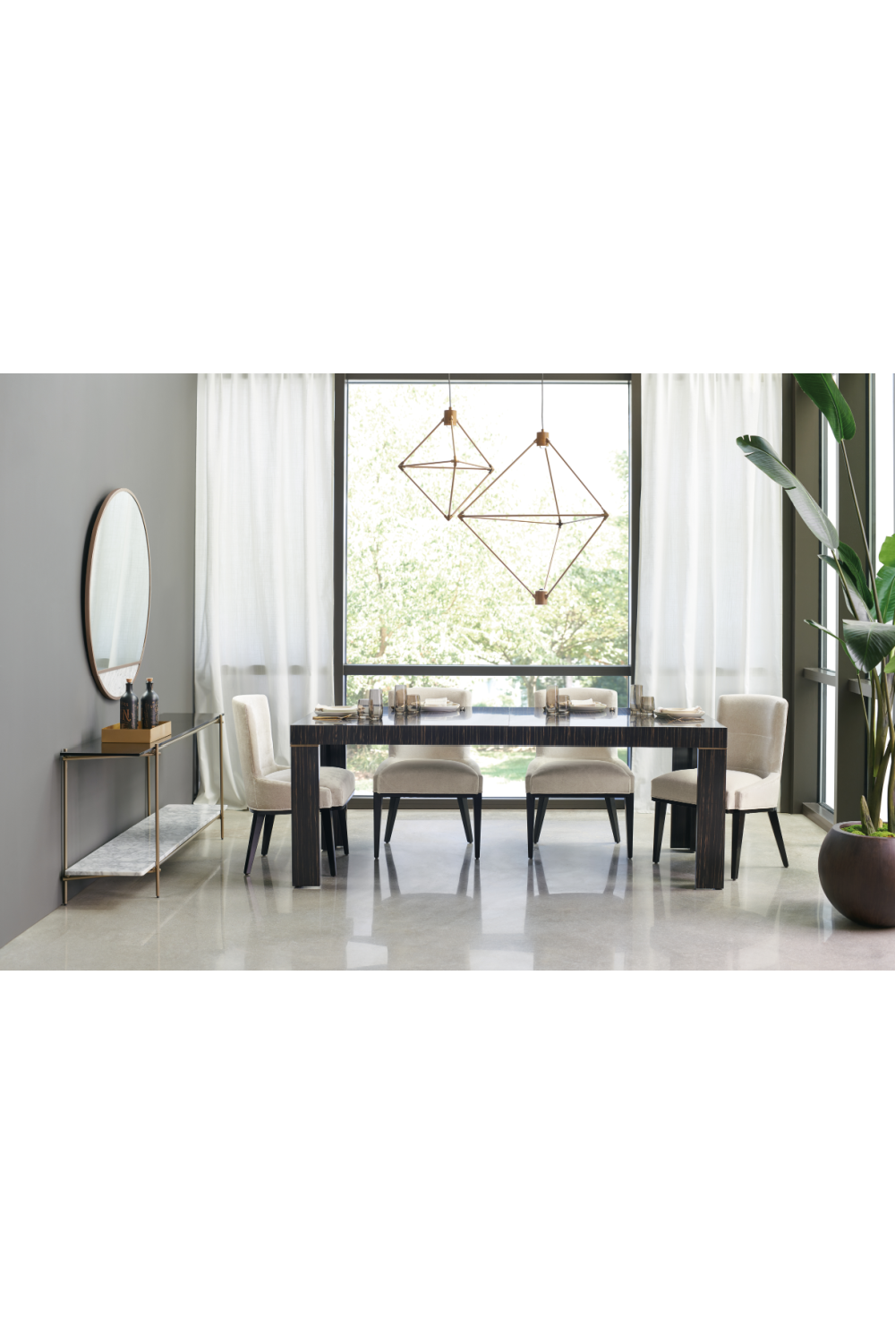 Modern Upholstered Dining Chair | Caracole Vector | Oroa.com