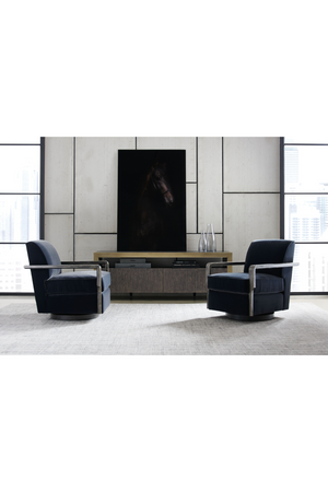   Black Art Deco Swivel Chair | Oroa.com