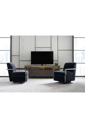   Black Art Deco Swivel Chair | Oroa.com