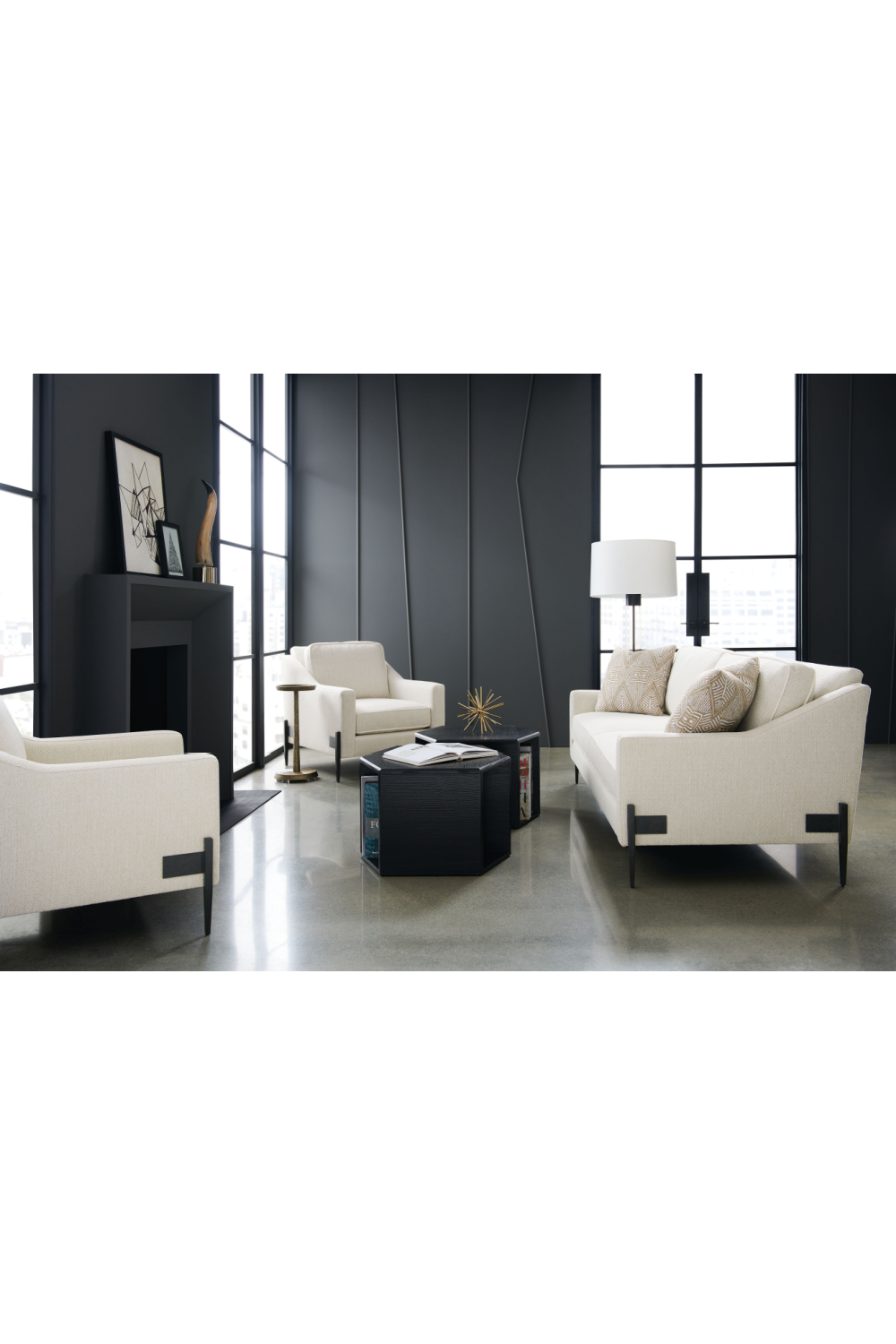 White Modern Lounge Armchair | Caracole Remix | Oroa.com