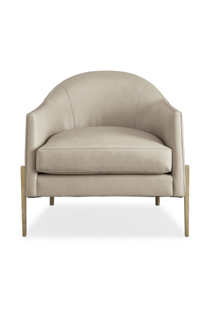 Taupe Leather Lounge Chair | Caracole Rebound | Oroa.com