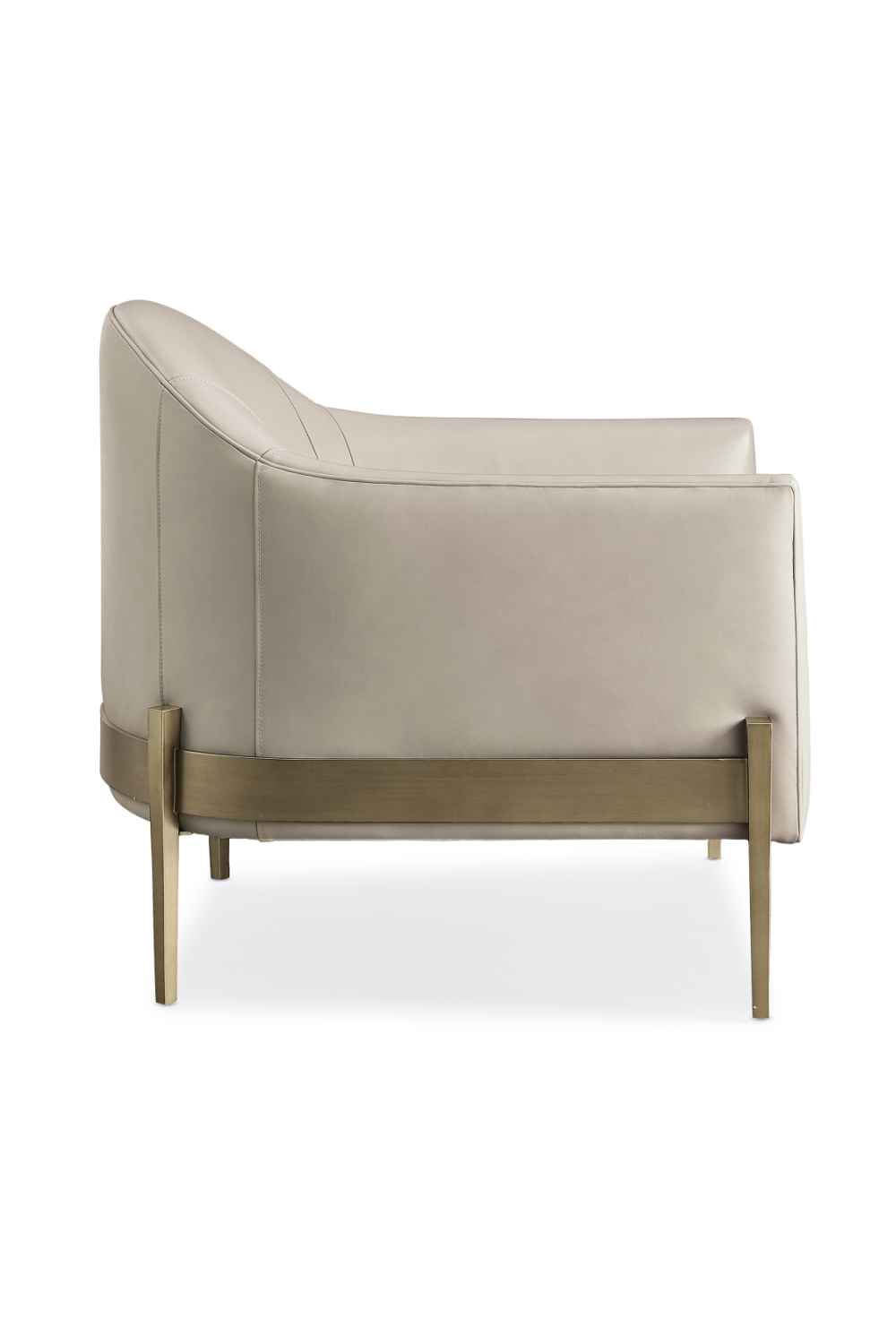 Taupe Leather Lounge Chair | Caracole Rebound | Oroa.com