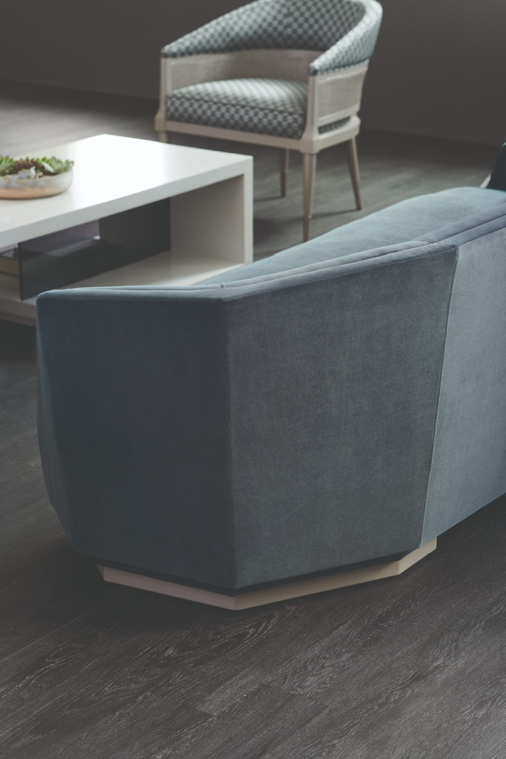 Dark Blue Modern Sofa | Caracole Expressions | Oroa.com