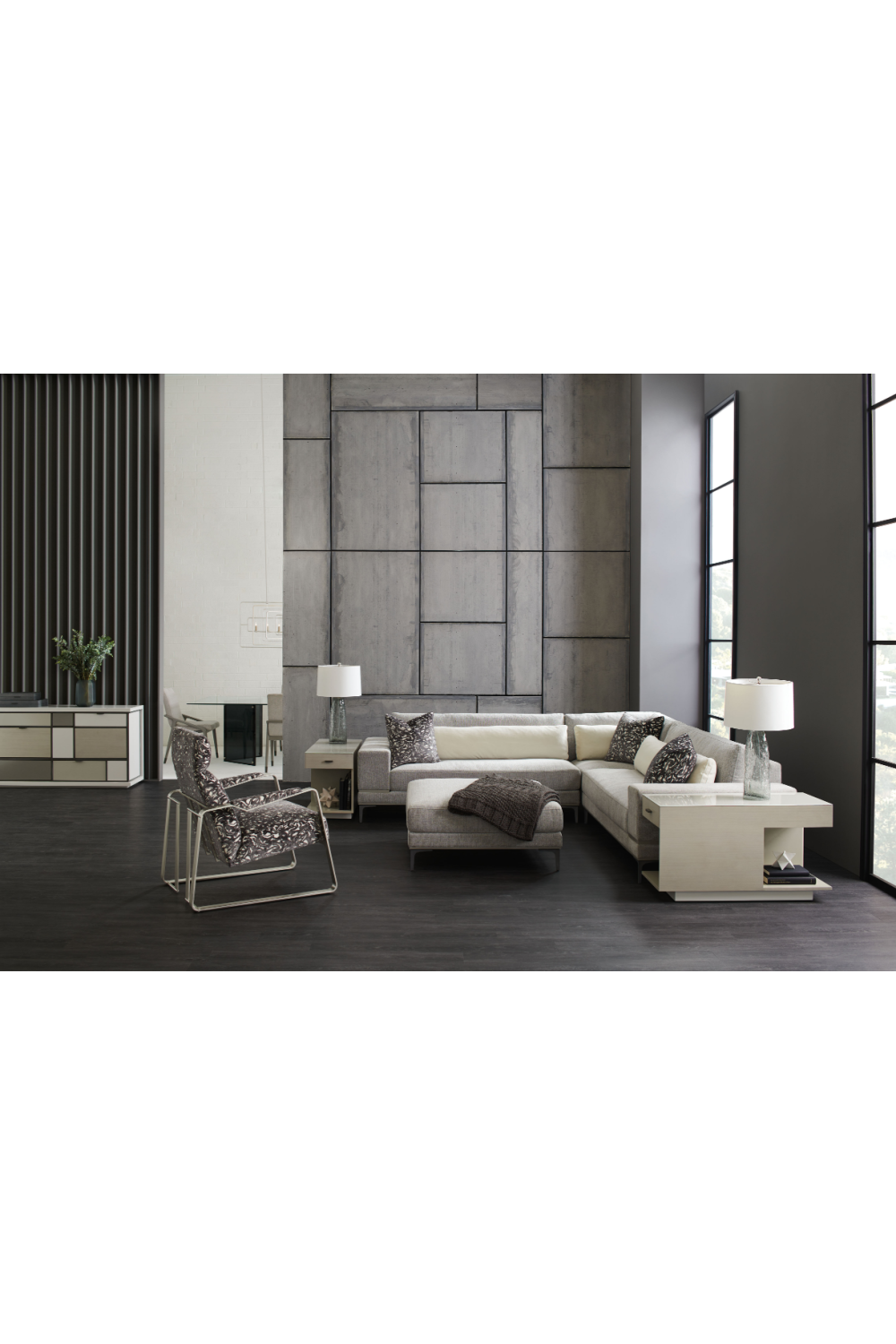 Beige Modern Loveseat | Caracole Repetition | Oroa.com