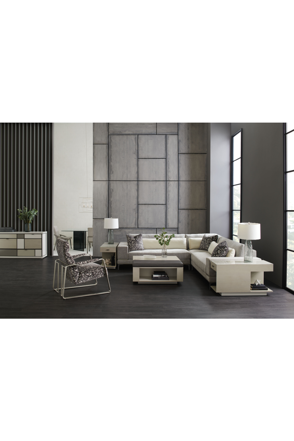 Beige Modern Loveseat | Caracole Repetition | Oroa.com