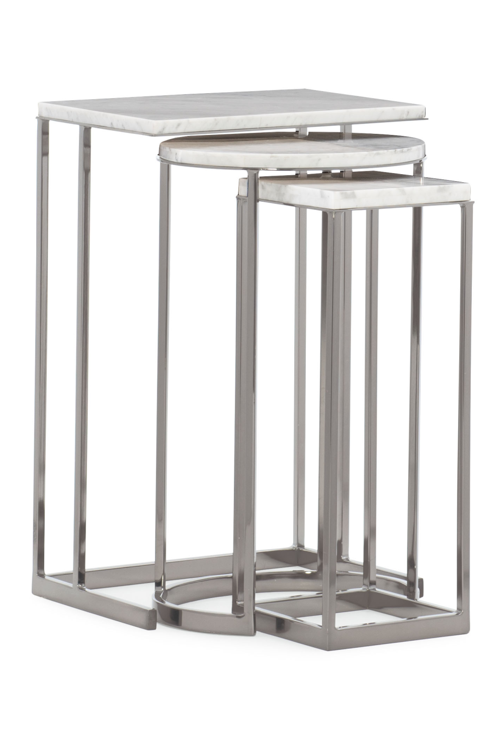 Plated Nickel Nesting End Table (3) | Caracole Exposition | Oroa.com