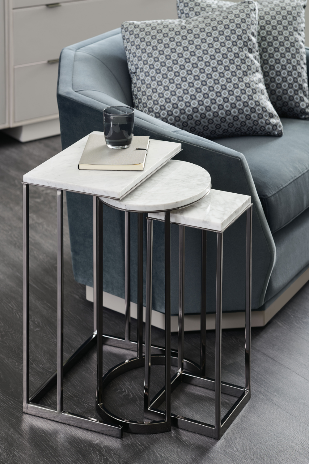 Plated Nickel Nesting End Table (3) | Caracole Exposition | Oroa.com