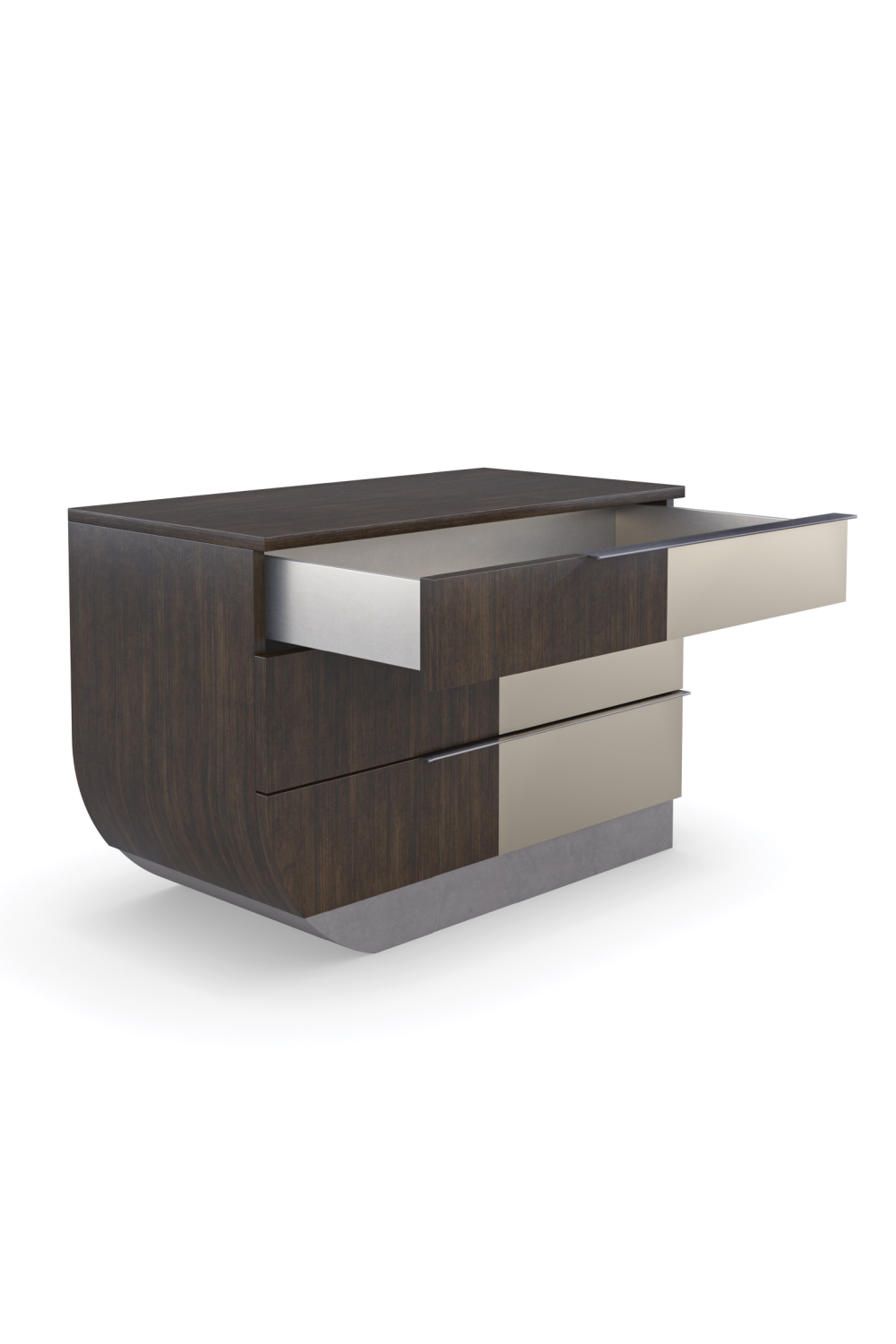 Bronze Mirror Modern Nightstand | Caracole La Moda | Oroa.com