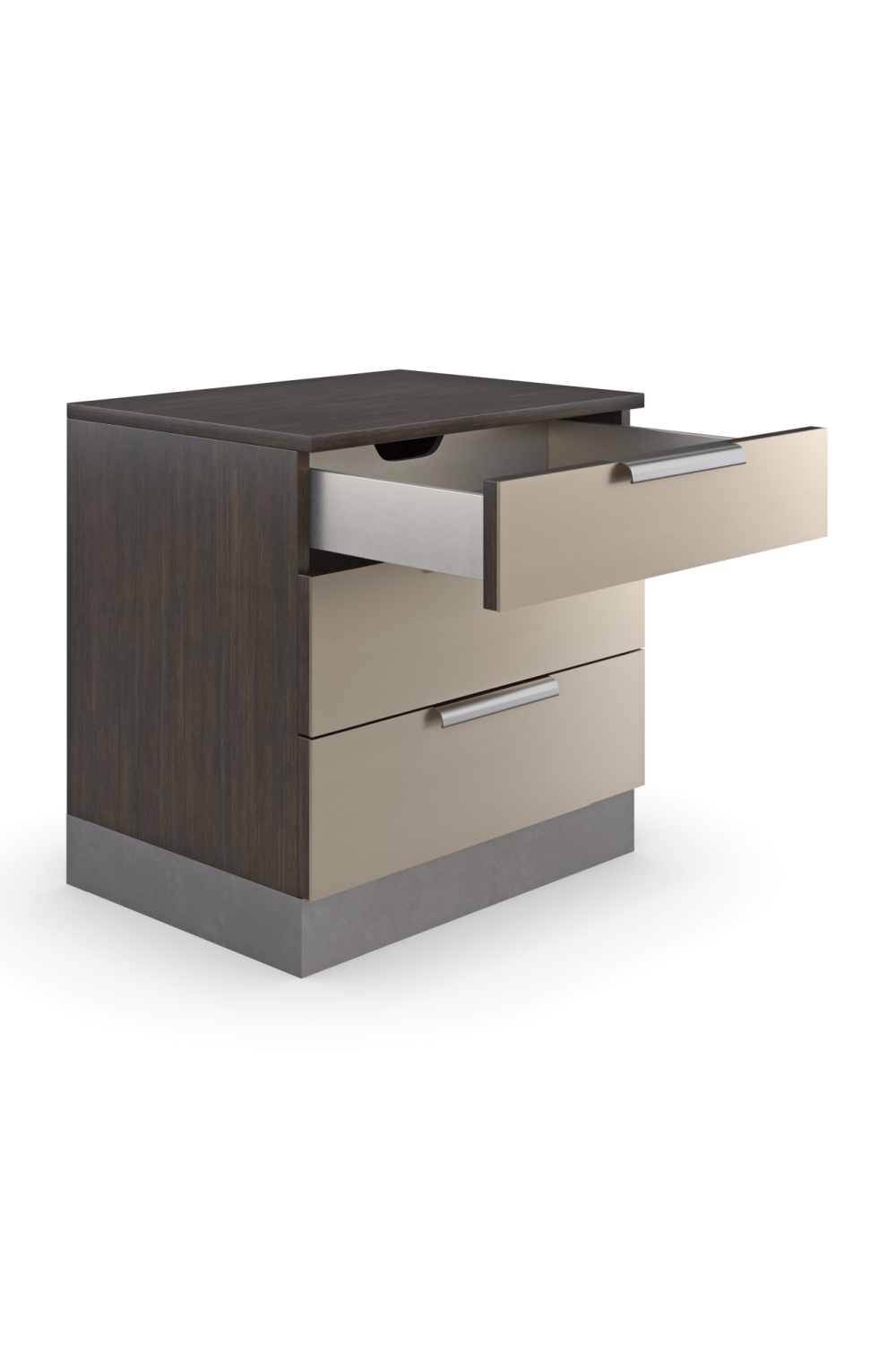 Bronze Mirrored Drawers Nightstand | Caracole La Moda | Oroa.com