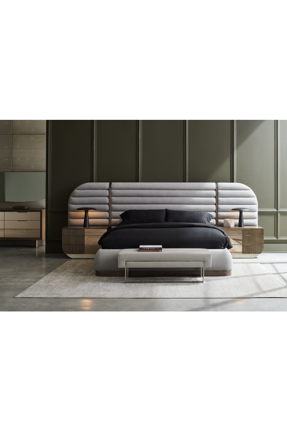 Gray Channeled Panel Bed | Caracole La Moda | Oroa.com