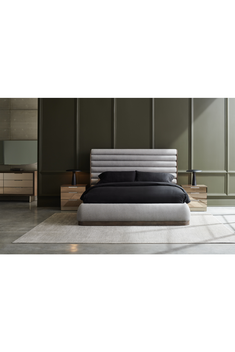 Gray Channeled Panel Bed | Caracole La Moda | Oroa.com