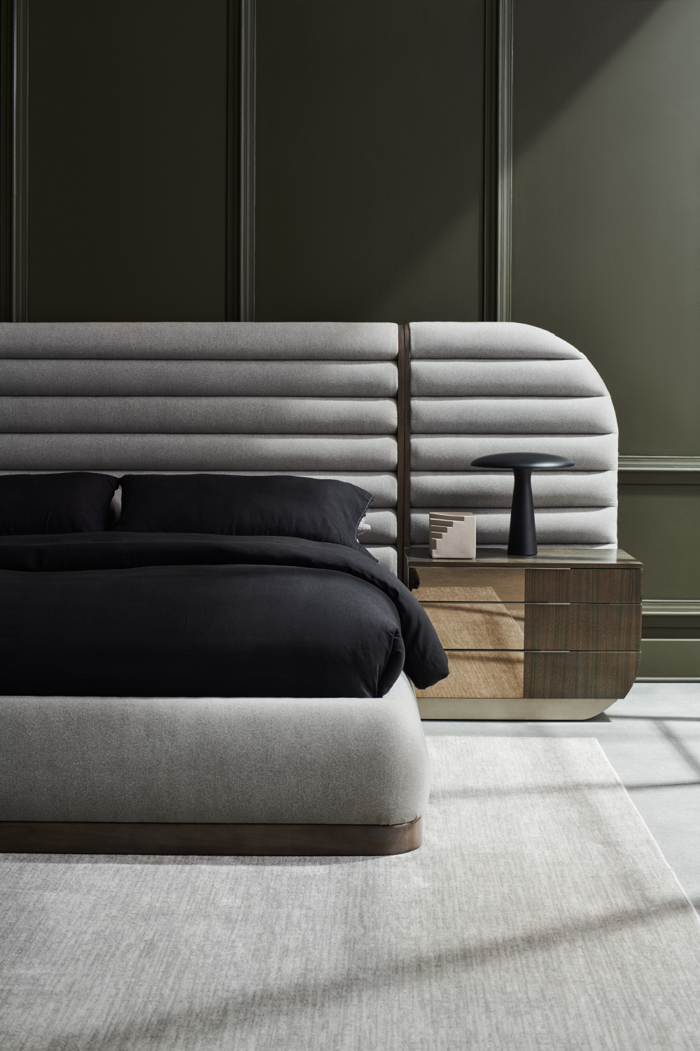 Gray Channeled Panel Bed | Caracole La Moda | Oroa.com