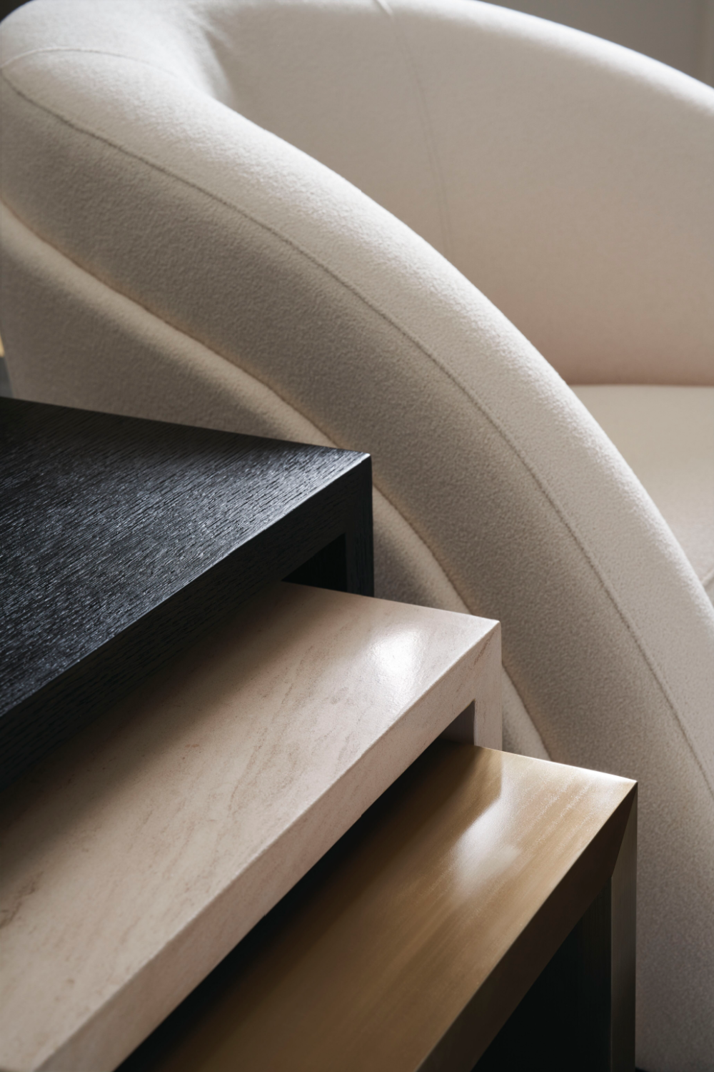 Modern Curved Accent Chair | Caracole Movement | Oroa.com