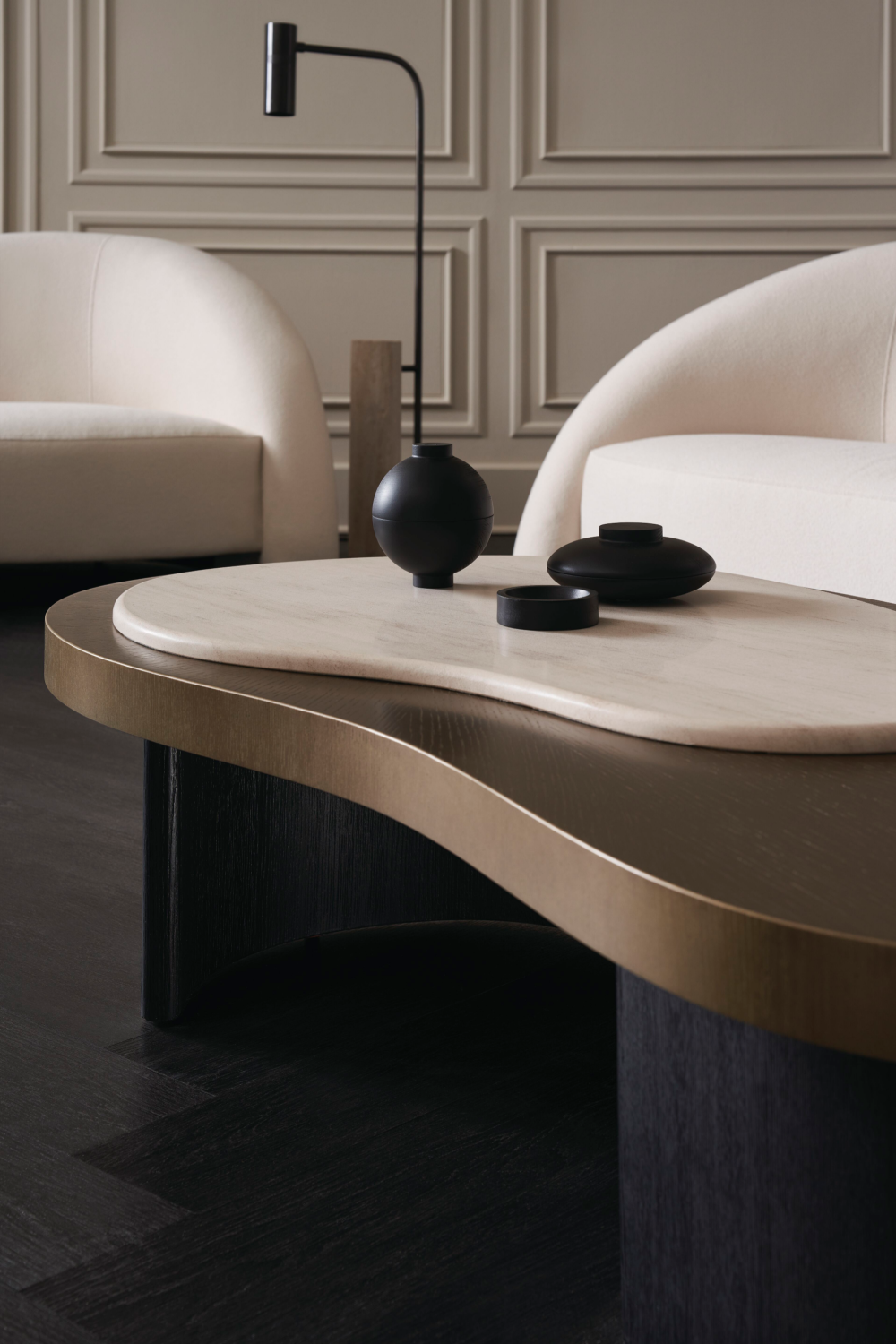 Cream Travertine Coffee Table | Caracole Contrast | Oroa.com