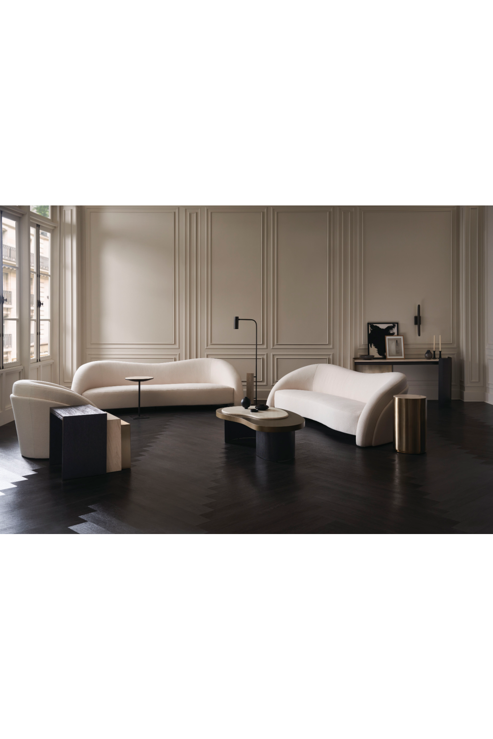 Cream Travertine Coffee Table | Caracole Contrast | Oroa.com