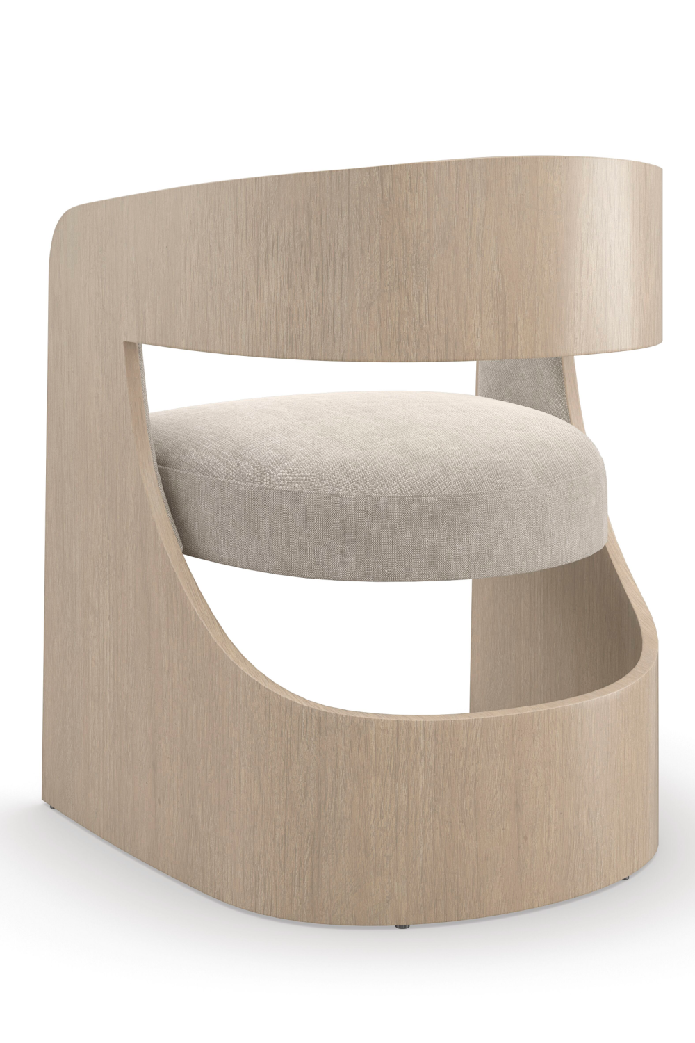 Curved Oak Accent Chair | Caracole Balance | Oroa.com