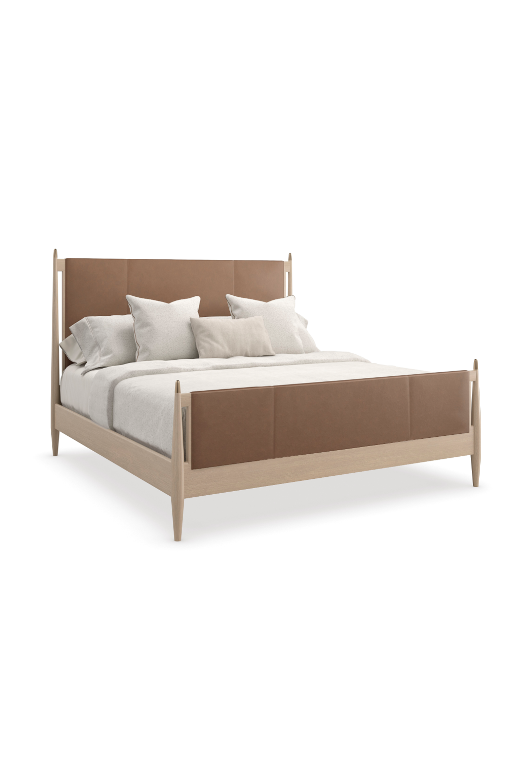 Brown Leather Bed | Caracole Rhythm | Oroa.com
