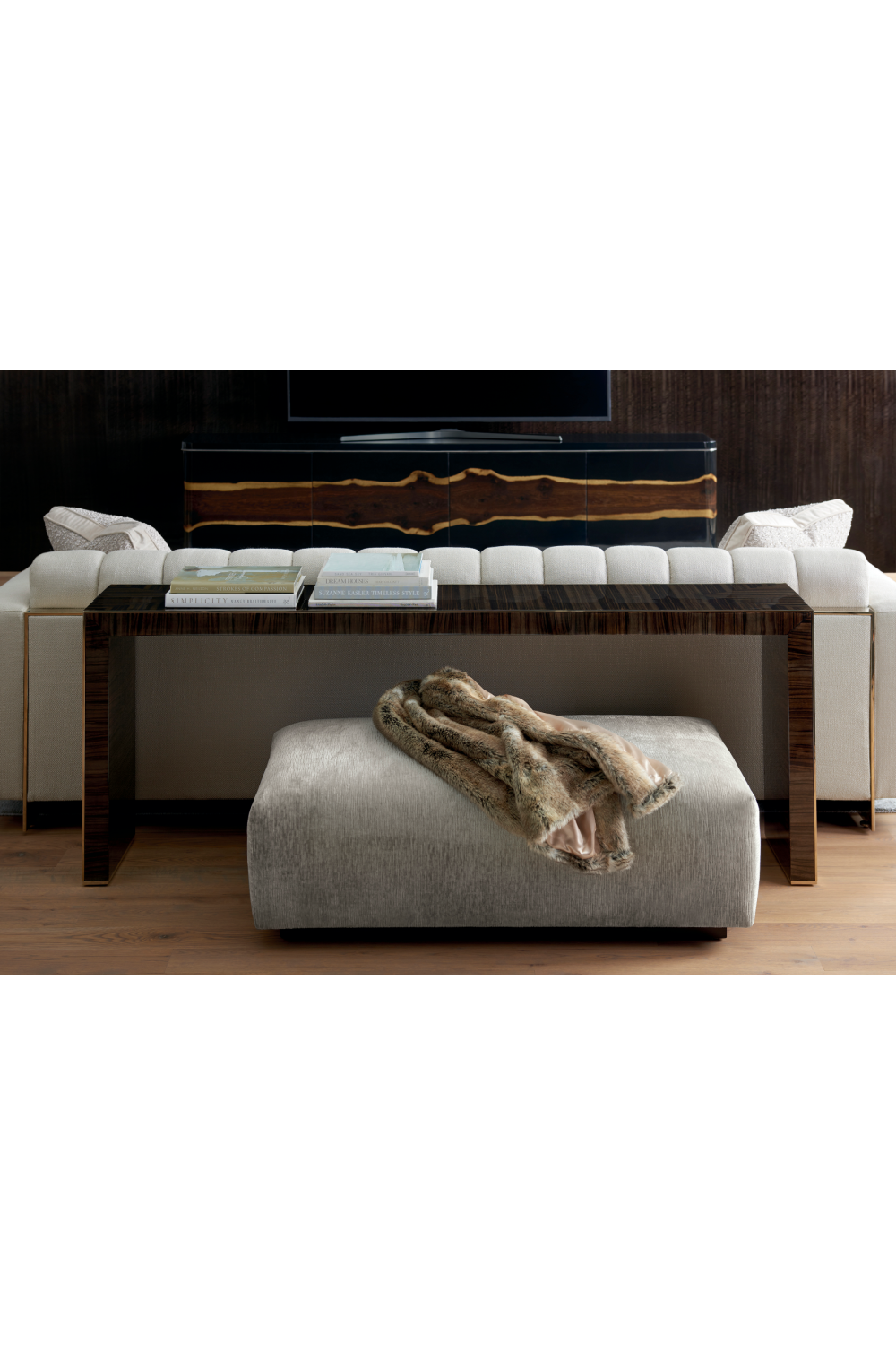 Cream Channel Tufted Sofa | Caracole The Well Balance | Oroa.com