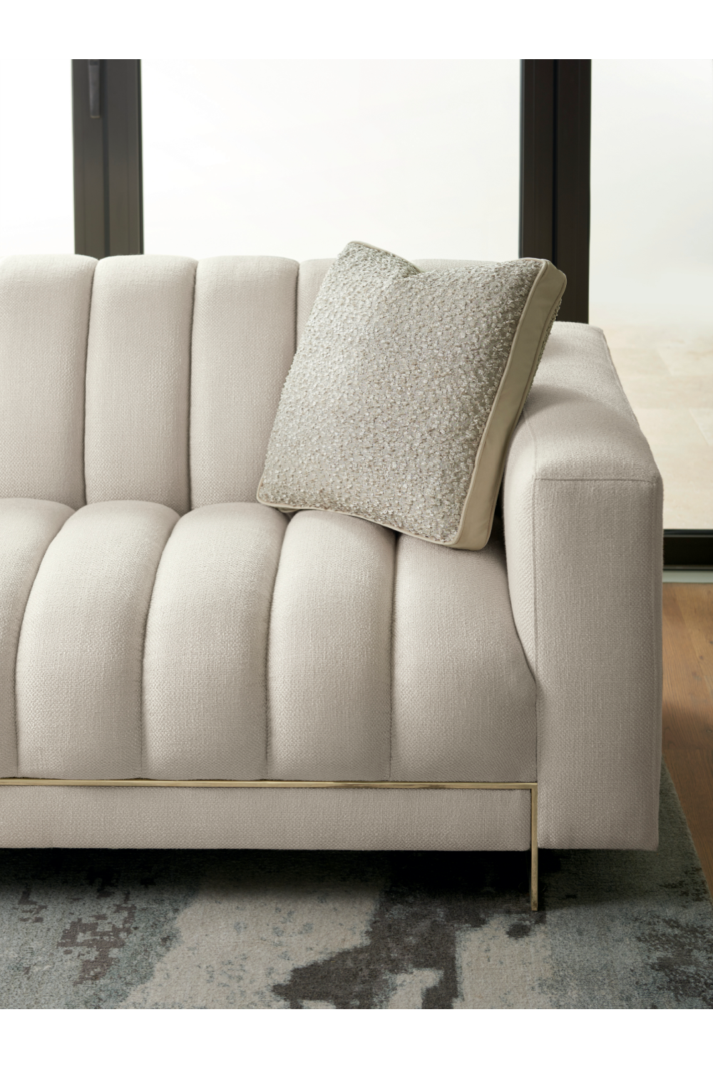 Cream Channel Tufted Sofa | Caracole The Well Balance | Oroa.com